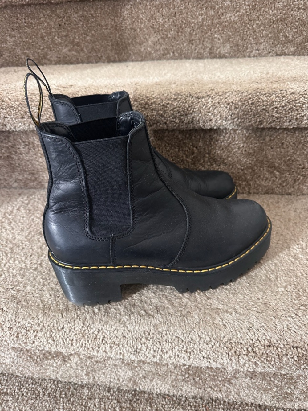 Dr Martens Black Sanguine Leather Chelsea Ankle Boots - Women's